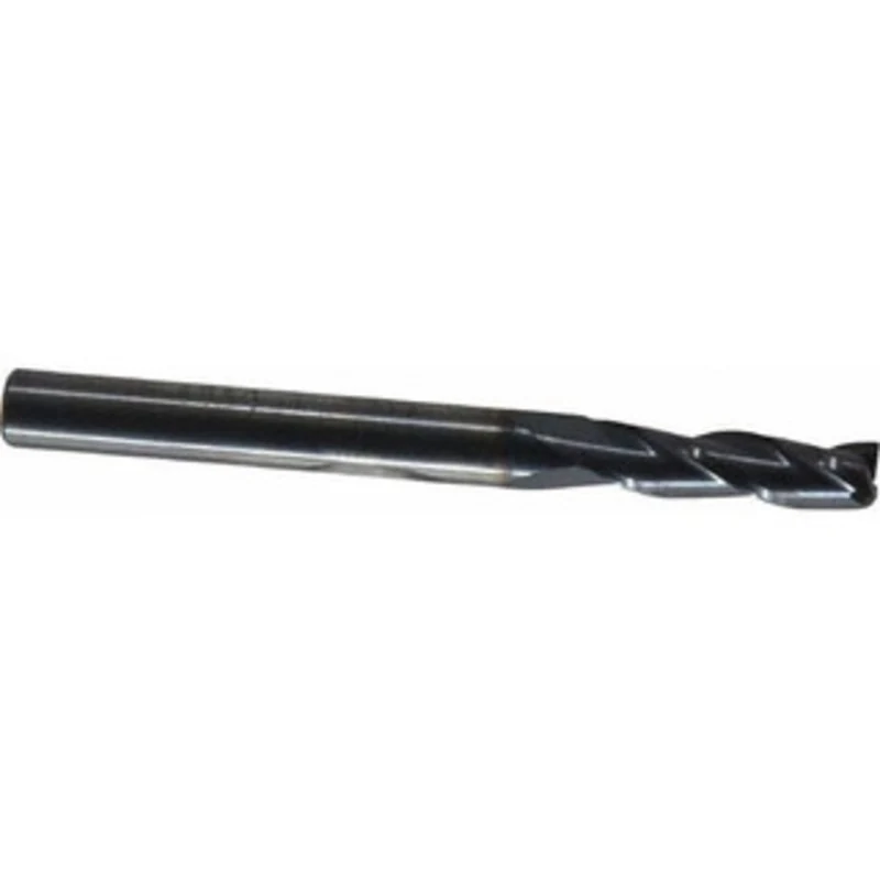 KYOCERA SGS 11/64, 5/8 LOC, 3/16 Shank Diam, 2 OAL, 3 Flute, Solid Carbide Square End Mill Single End, AlTiN Finish, ...